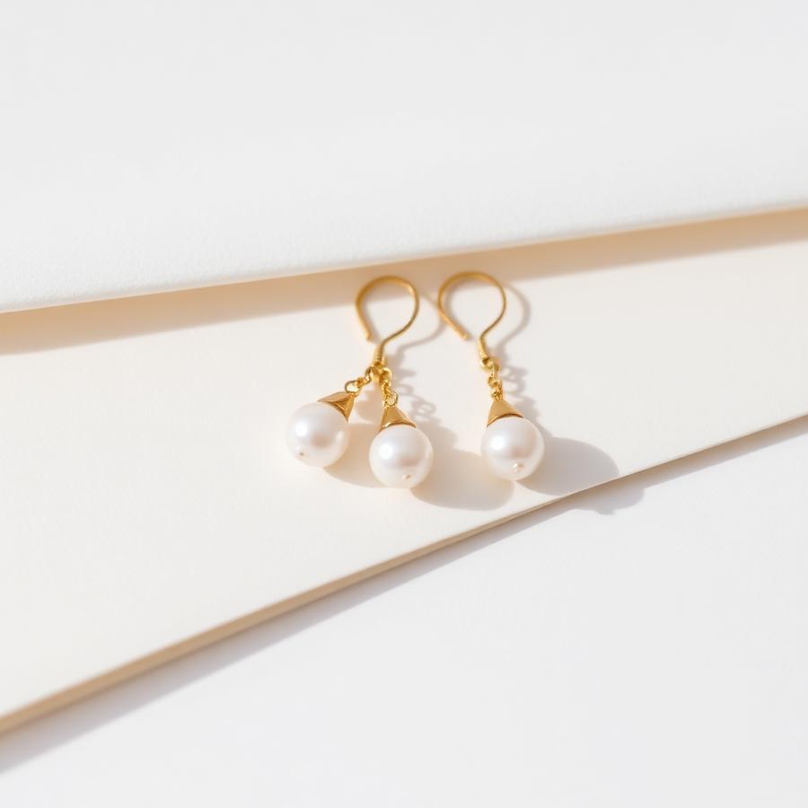 Pearl drop earrings