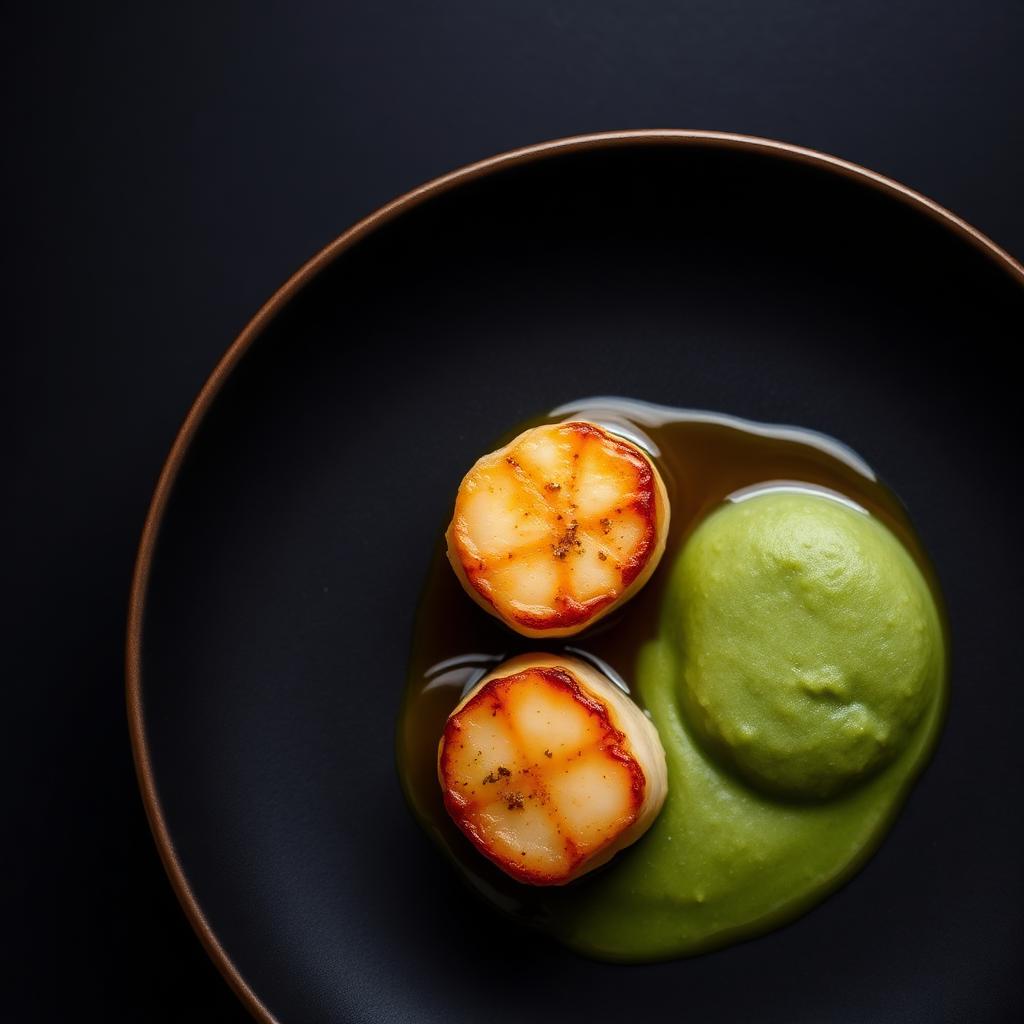 Seared scallops