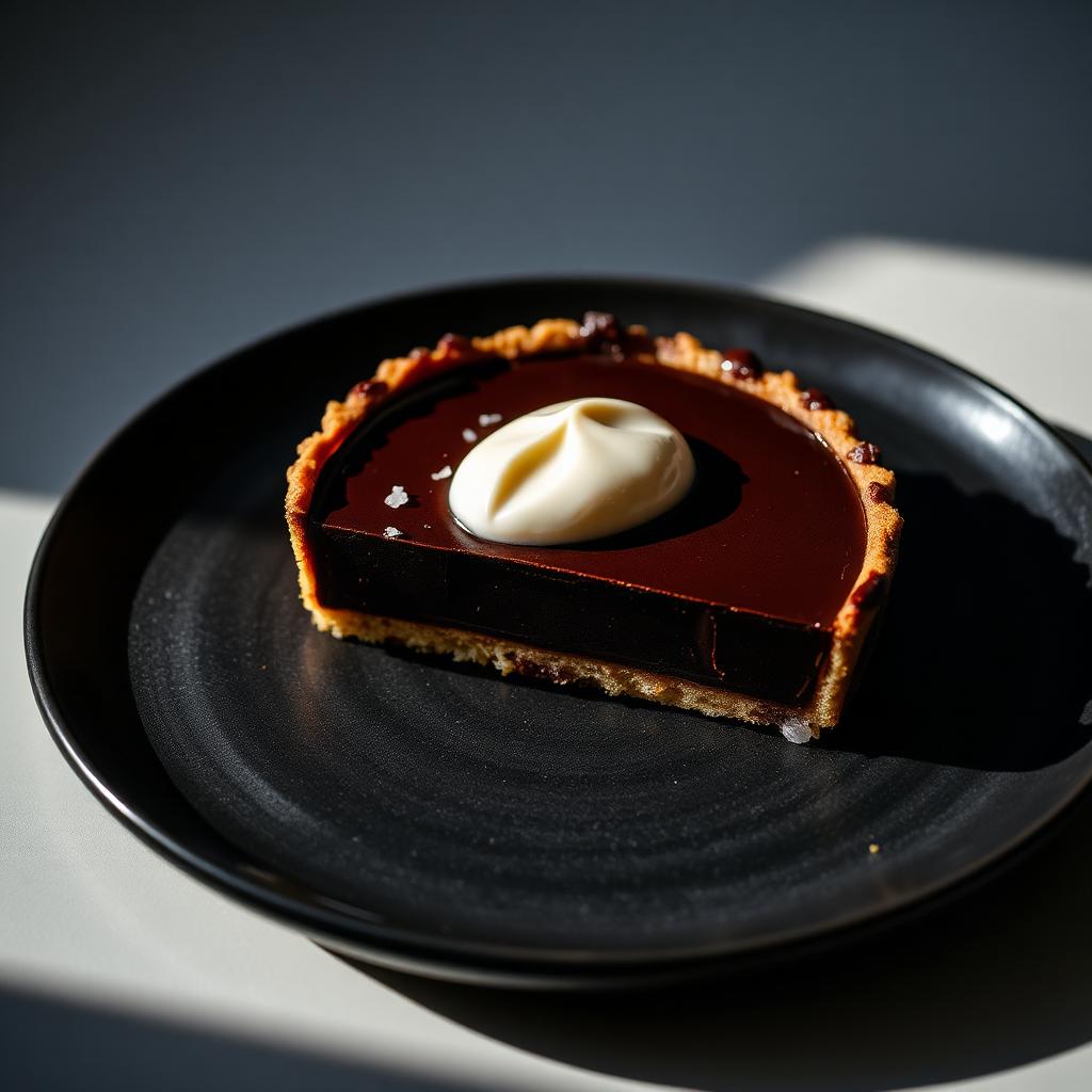 Dark chocolate tart